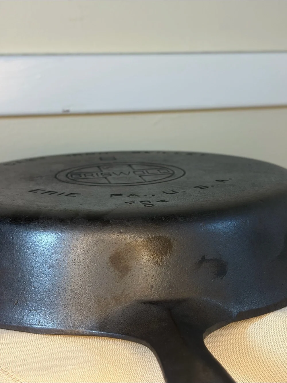 Griswold Erie PA Large Block Logo #8 Cast Iron Skillet 704 D Fully Restored